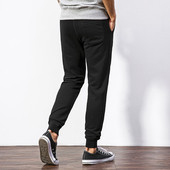 Férfi sport- és alkalmi nadrág gumírozott derékkal, két színben