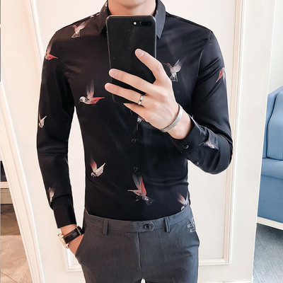 Κομψό ανδρικό πουκάμισο με 2 χρώματα - Λεπτό μοντέλο