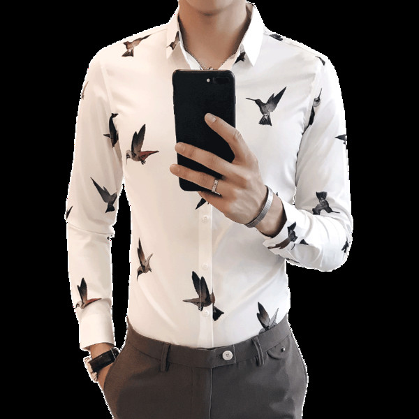 Κομψό ανδρικό πουκάμισο με 2 χρώματα - Λεπτό μοντέλο