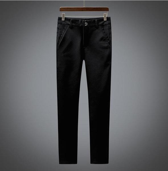 Pantaloni stilați pentru bărbați, cu talie înaltă, în culori închise