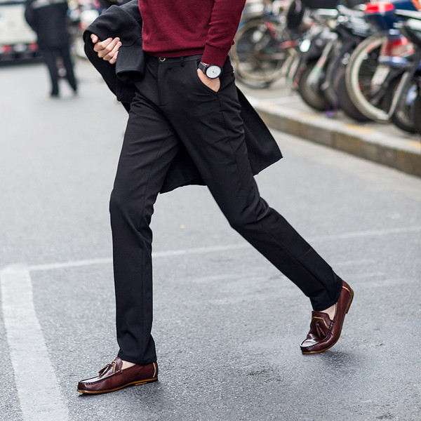 Ανδρικά παντελόνια με ψηλή μέση σε δύο χρώματα