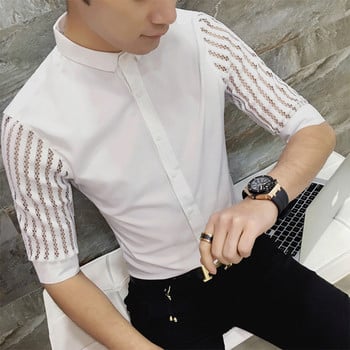 Stylish 3/4 Sleeve Shirt για άντρες - Λεπτό μοντέλο