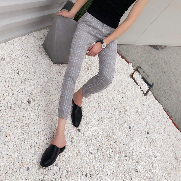 Ανδρικά 9/10 παντελόνια σε ανοιχτόχρωμο χρώμα