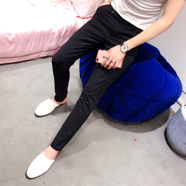 Pantaloni lungi barbati in carouri in culori inchise