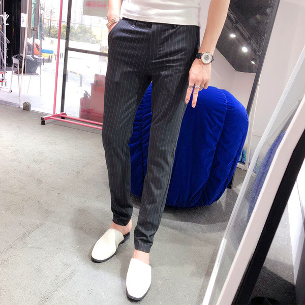 Pantaloni lungi barbati in carouri in culori inchise