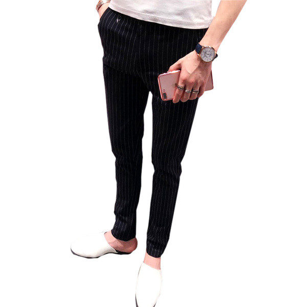 Pantaloni lungi barbati in carouri in culori inchise