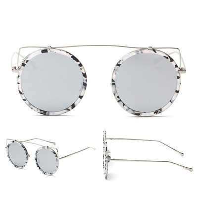 Γυαλιά ηλίου Unisex με στρογγυλό σχήμα και λεπτές κορνίζες σε τρία χρώματα