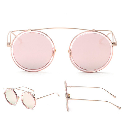Γυαλιά ηλίου Unisex με στρογγυλό σχήμα και λεπτές κορνίζες σε τρία χρώματα