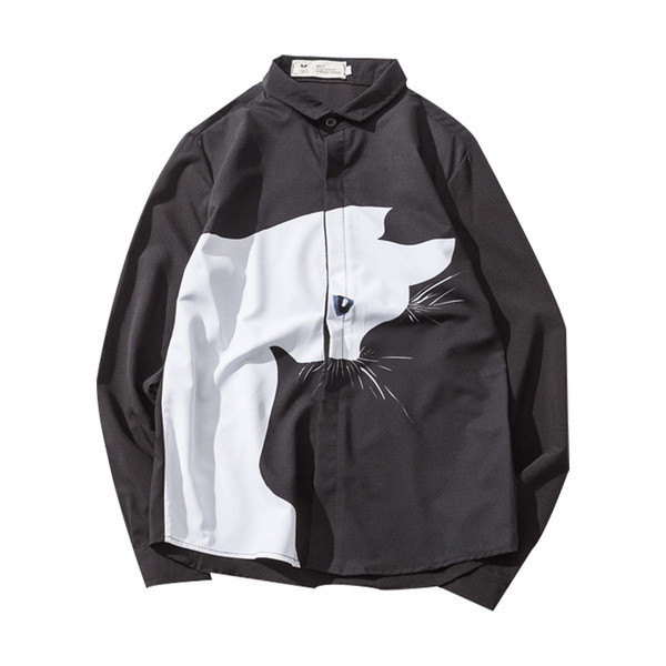 Cămașă bărbați cu aplicație și mâneci lungi - model gratuit