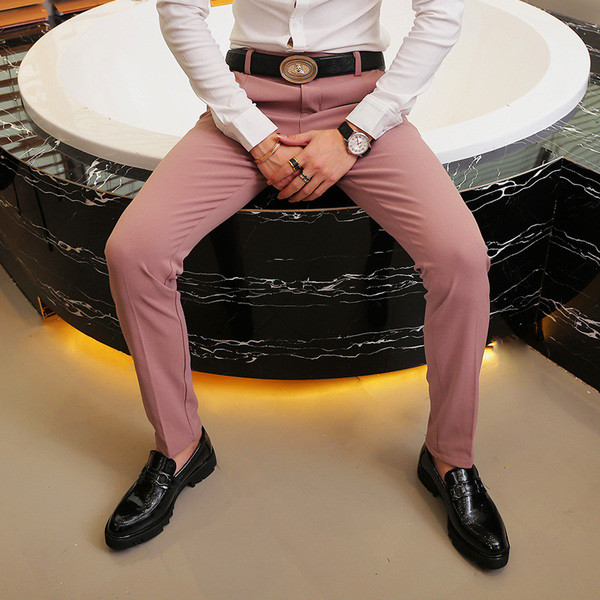 Ανδρικά επίσημα μακρύ παντελόνια σε ανοιχτά χρώματα