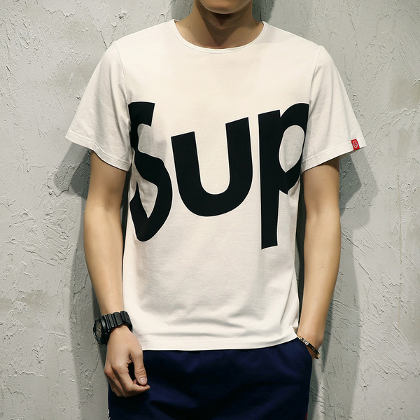 Μοντέρνο ανδρικό μπλουζάκι με ασπρόμαυρο χρώμα