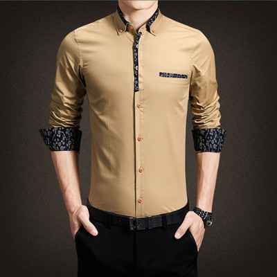 Μοντέρνο πουκάμισο ατόμων με μανίκια 3/4 και ενδιαφέρουσες λεπτομέρειες - Λεπτό μοντέλο