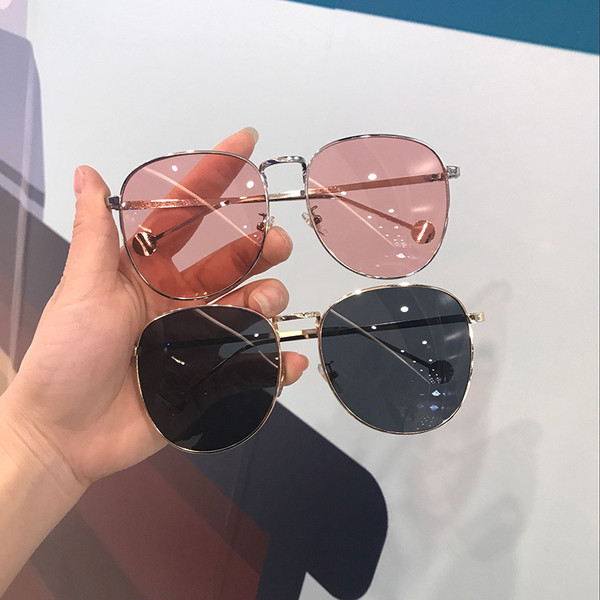 Γυαλιά ηλίου Unisex με στρογγυλό σχήμα και λεπτό πλαίσιο σε διάφορα χρώματα