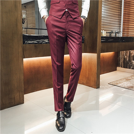 Pantaloni eleganti pentru barbati cu talie inalta in mai multe culori