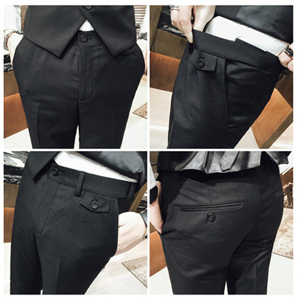 Pantaloni eleganti pentru barbati cu talie inalta in mai multe culori