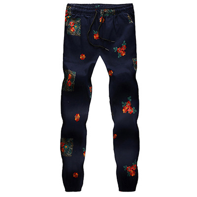 Pantaloni la modă pentru bărbați cu model floral