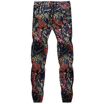 Pantaloni la modă pentru bărbați cu model floral