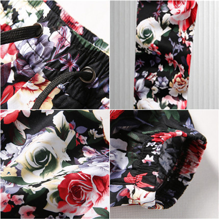 Pantaloni la modă pentru bărbați cu model floral