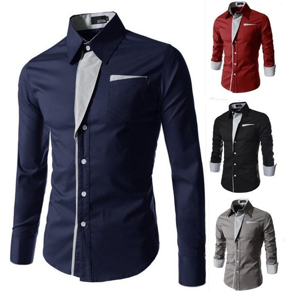 Interesant model camasa barbateasca cu maneci lungi in diferite culori