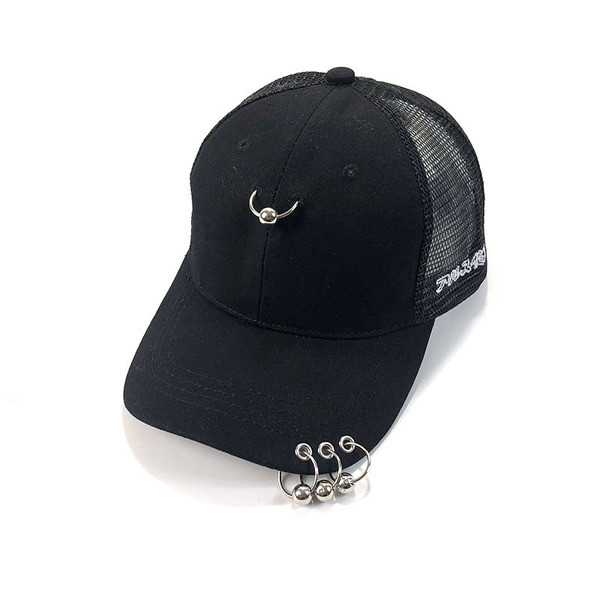 Palarie de vara cu plasa si decor metalic in mai multe culori potrivita pentru barbati si femei