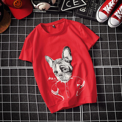 ΝΕΟ Μοντέρνο ανδρικό μπλουζάκι με πολύχρωμη εφαρμογή σε διάφορα χρώματα