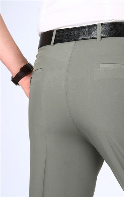 Pantaloni eleganti barbatesti in mai multe culori cu talie inalta