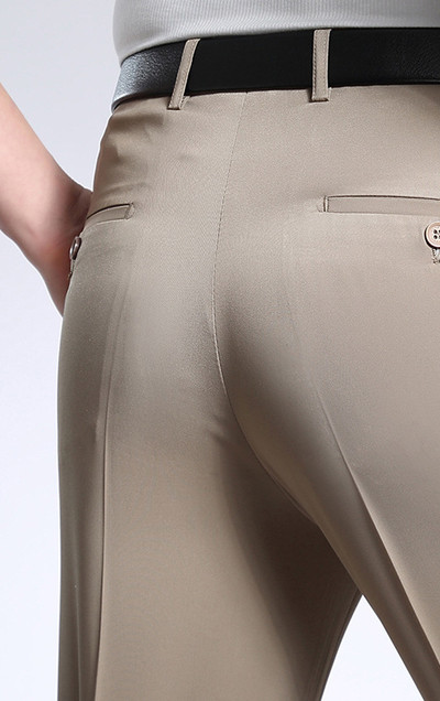 Pantaloni eleganti barbatesti in mai multe culori cu talie inalta