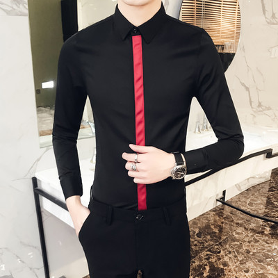 Camasa barbati model nou in culorile alb si negru - model Slim