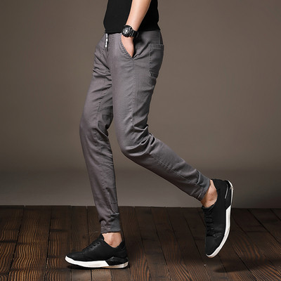 Κομψά παντελόνια ανδρών με ελαστική μέση σε δύο χρώματα