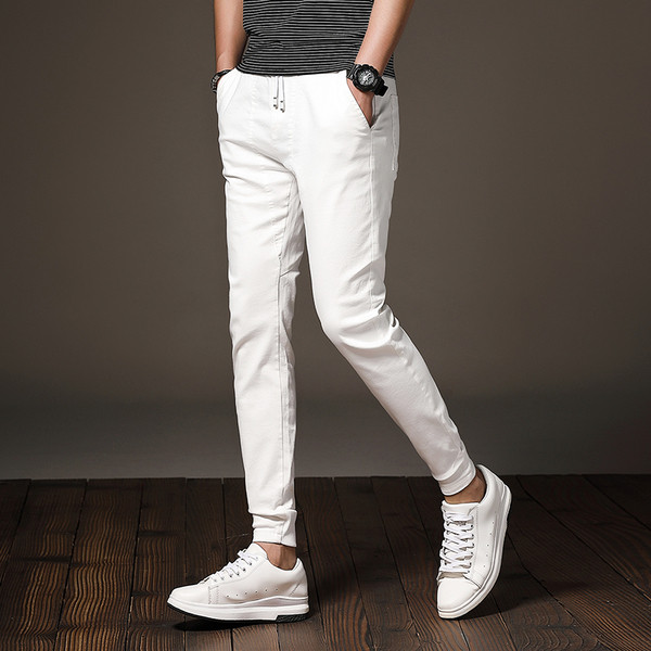 Κομψά παντελόνια ανδρών με ελαστική μέση σε δύο χρώματα