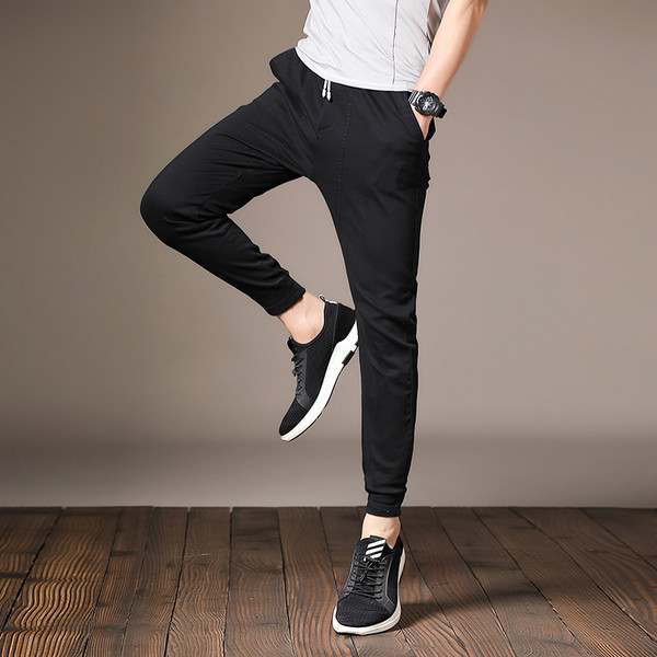 Κομψά παντελόνια ανδρών με ελαστική μέση σε δύο χρώματα
