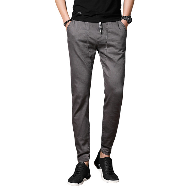 Κομψά παντελόνια ανδρών με ελαστική μέση σε δύο χρώματα