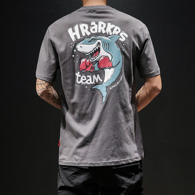 Tricou casual barbatesc cu aplicatie colorata in mai multe culori