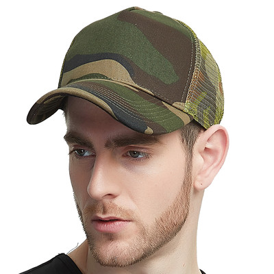 Casual καπέλο για άνδρες με κουκούλα και καμουφλάζ δεξιά