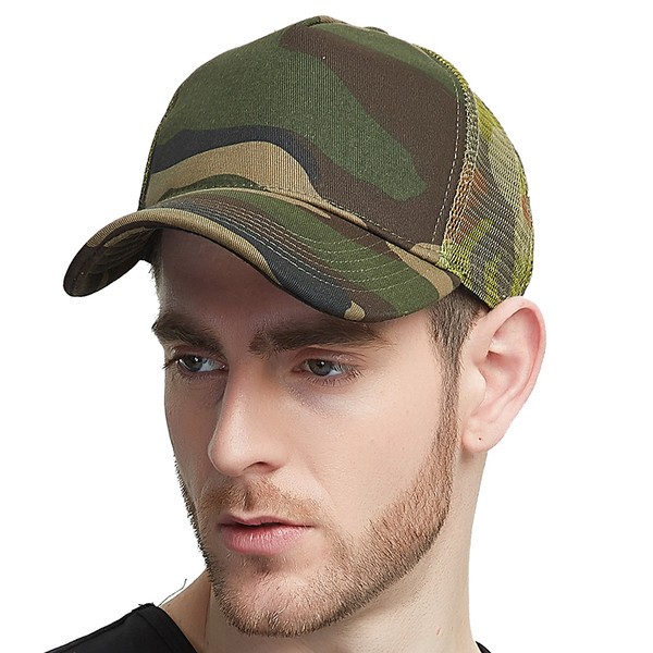 Casual καπέλο για άνδρες με κουκούλα και καμουφλάζ δεξιά