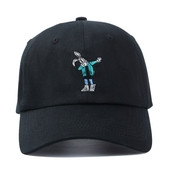 Pălărie bărbătească cu broderie în alb și negru