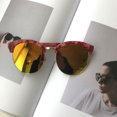 Κυρίες γυαλιά ηλίου στρογγυλεμένο μοτίβο σε τρία χρώματα