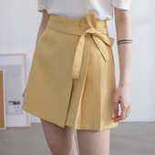 Σύγχρονη φούστα κυρίες με ψηλή μέση με κορδέλα