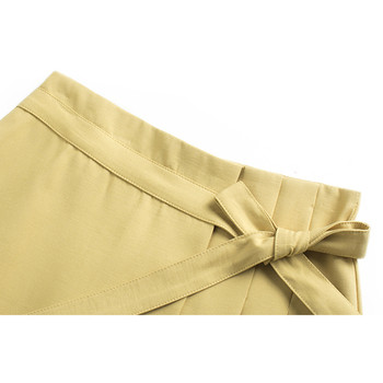 Σύγχρονη φούστα κυρίες με ψηλή μέση με κορδέλα