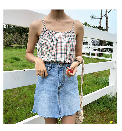 Fusta eleganta din denim de culoare deschisa