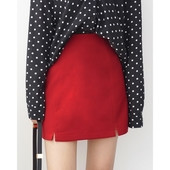 Fusta de dama eleganta cu talie inalta in doua culori