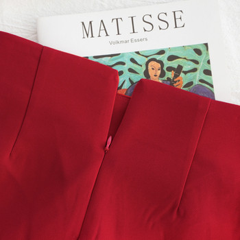 Fusta de dama eleganta cu talie inalta in doua culori