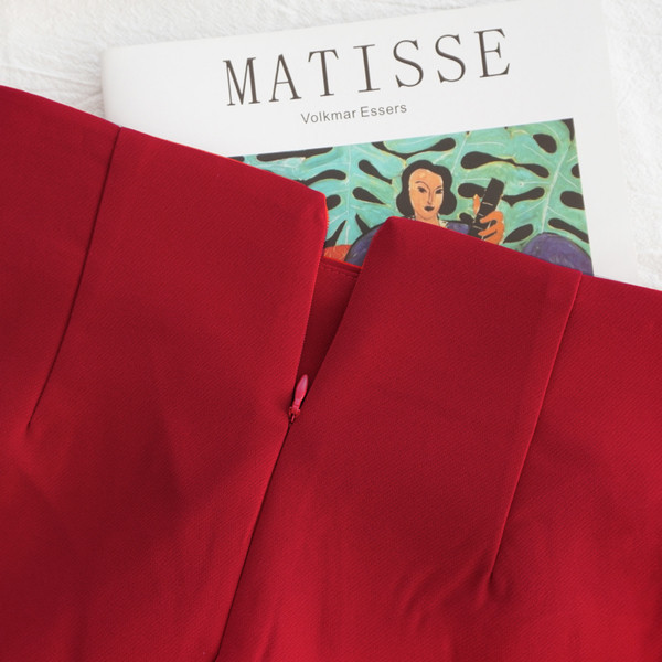 Fusta de dama eleganta cu talie inalta in doua culori