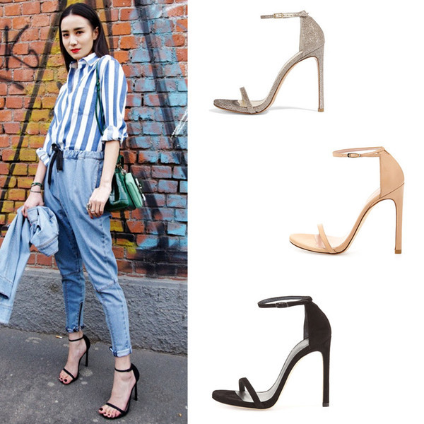 Κομψά γυναικεία σανδάλια με ιμάντα και ψηλό τακούνι σε διάφορα χρώματα
