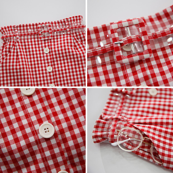 Fusta dama in carouri in doua culori