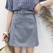 Κομψή φούστα κυρίας με υψηλή μέση σε διάφορα χρώματα