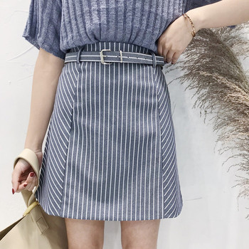 Κομψή φούστα κυρίας με υψηλή μέση σε διάφορα χρώματα