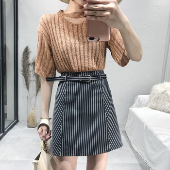 Κομψή φούστα κυρίας με υψηλή μέση σε διάφορα χρώματα