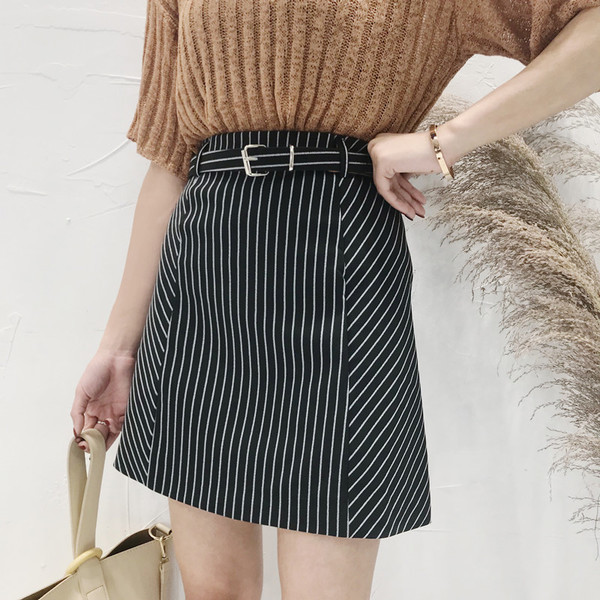 Κομψή φούστα κυρίας με υψηλή μέση σε διάφορα χρώματα