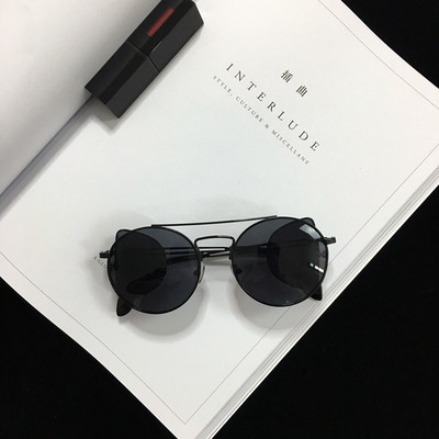 Σύγχρονα κυρίες γυαλιά ηλίου με στρογγυλό σχήμα σε τρία χρώματα